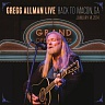 ALLMAN GREGG /USA/ - Gregg allman live-2cd : Back to macon,ga